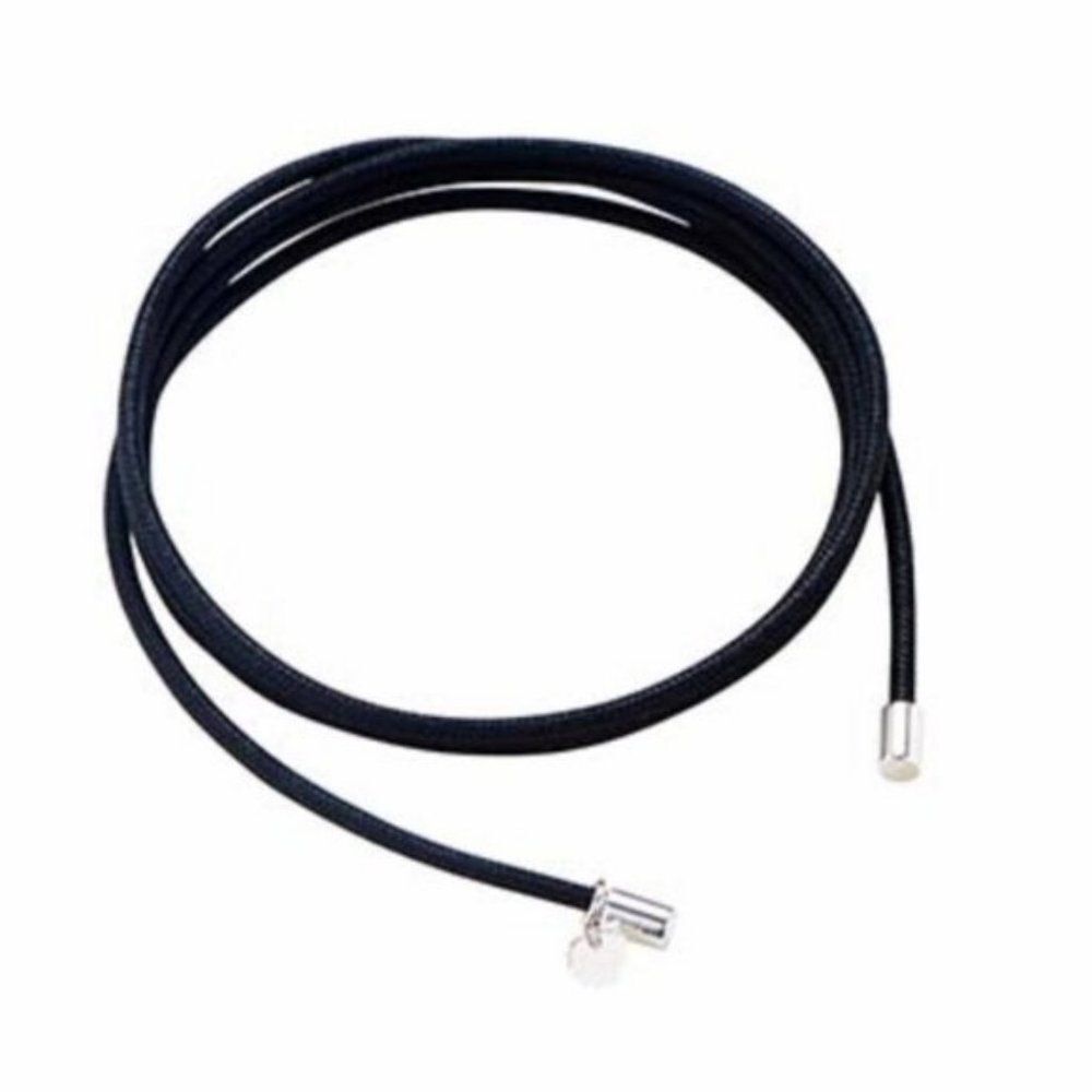 India Hicks Mr Mrs Cord Necklace - Black/Silver